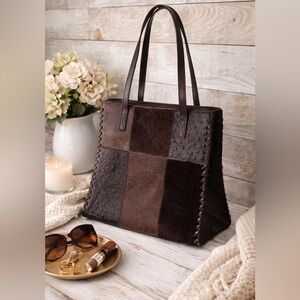 Browns Couture Faux Fur Patchwork handbag
